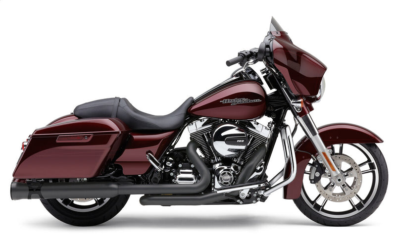 Cobra 4" Race-PRO Slip-ONS Black W Black TIP FLH FLT - 6216RB For Harley Touring 2017-2026