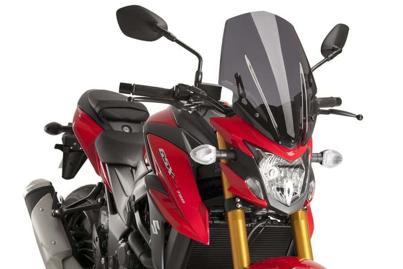 Puig Hi-Tech Parts Windscreen Naked NEW GEN Touring Dark Smoke - 9436F Suzuki 750 2017-2021