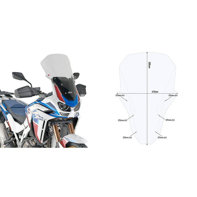 Givi Windshield Specific Clear - D1178ST Honda Africa Twin / CRF1100L Africa Twin 2020-2022