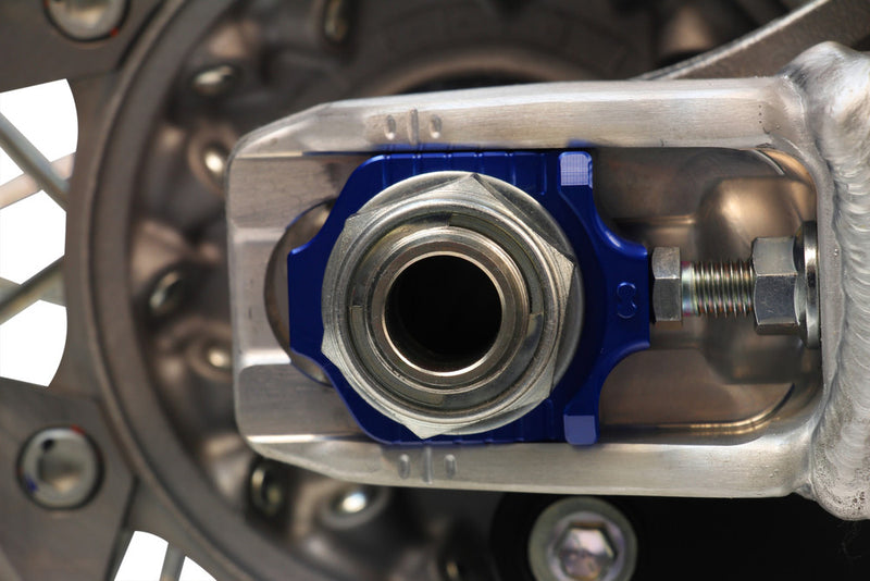 Works Axle Blocks Elite Yamaha Blue - 17-265 Yamaha Dirt Bikes 2002-2021
