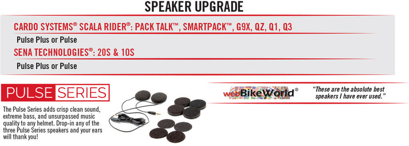 Uclear 11031 11031 Pulse Plus Drop-In Helmet Speaker Kit