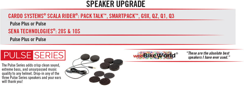 Uclear 11031 11031 Pulse Plus Drop-In Helmet Speaker Kit