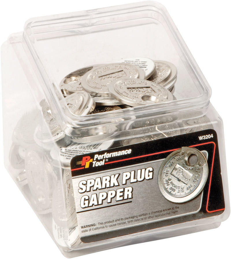 Performance Tool 117-1130 W3204 SPARK PLUG GAP TOOL 50/PK W/FISHBOWL COUNTER DISPLAY