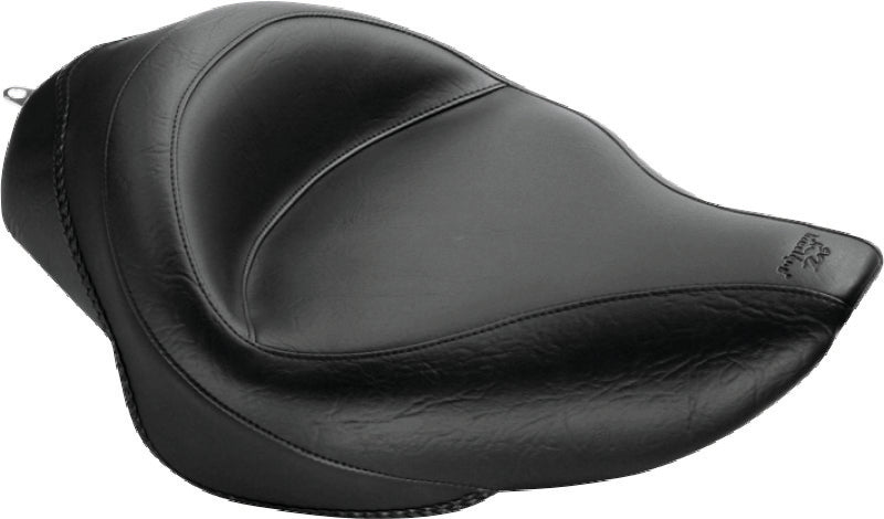 Mustang Motorcycle 76148 Mustang 04-21 Harley Sportster 3.3 GAL Wide Touring Solo Seat - Black - Photo - Primary