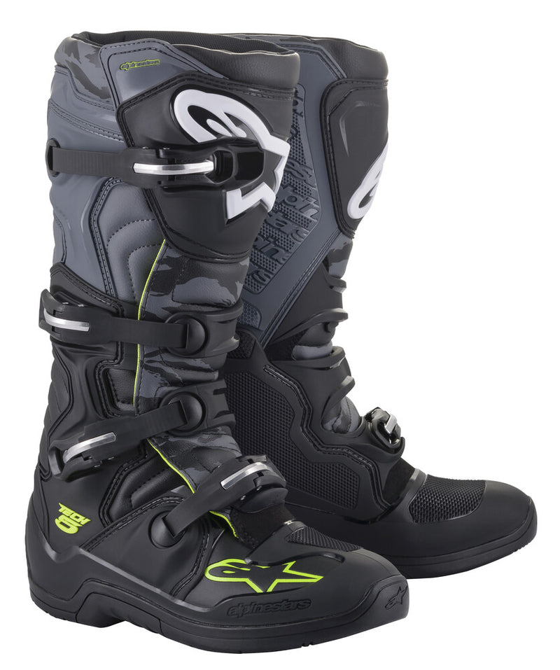Alpinestars 482-32105 2015015-1055-5 TECH 5 BOOTS BLK/COOL GREY/YLW FLUO SZ 05