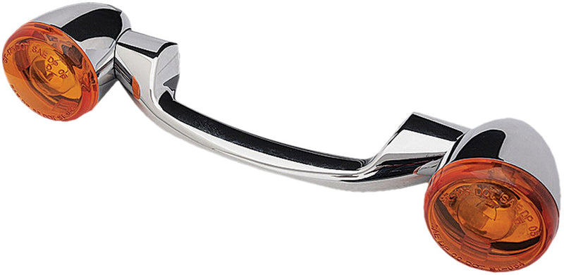 Harddrive 820-52361 161800 TURNSIGNAL LIGHT BAR CHROME W/AMBER LENSES