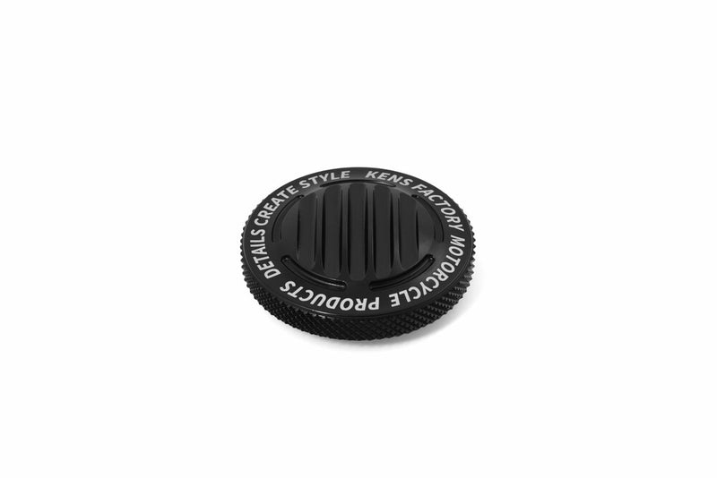 Kens Factory 563-03103 KFC-11 NL GAS CAP FINNED BLACK DUMMY CAP FOR M8 LH