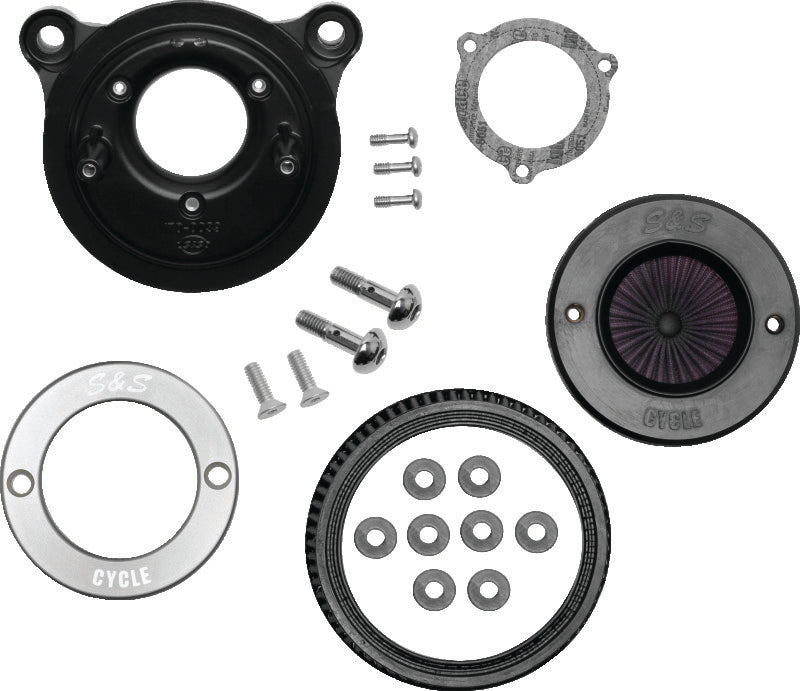 S&S Cycle 170-0715A 08-16 Touring/16-17 Softail Stealth Air Stinger Kit W/ S&S Ring - Photo - Primary