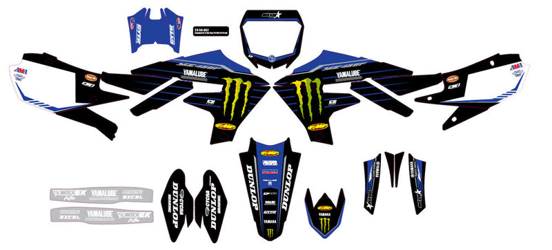 D-Cor Complete Kit 22 Star Yamaha White BG - 20-50-602 Yamaha YZ 450 2018-2022