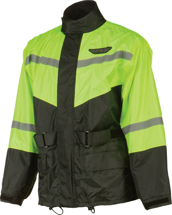 Fly Racing 479-80185X 479-80185X 2-PIECE RAIN SUIT BLACK/HI-VIS 5X