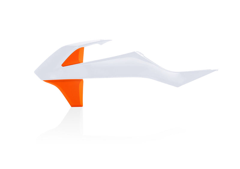 Acerbis Radiator Shroud White Orange - 2685965412 KTM 85 (17/14) 2018-2024