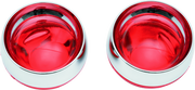 Kuryakyn 2269 Deep Dish Bezels With Red Lenses - Photo - Primary