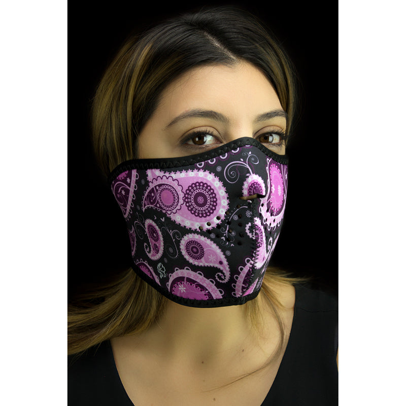 ZAN HEADGEAR 2502-0077 TF228 Motley Tube® Fleece Lined purple paisley