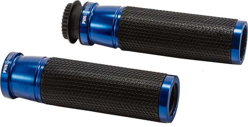 Puig Hi-Tech Parts Grips HI-Tech Accent Blue - 6326A For Kawasaki Motorcycles 1995-2020 | Ducati Motorcycles 2003-2020 | Suzuki Motorcycles 1996-2020