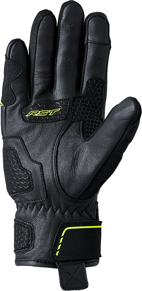 Rst 556-3182410 103182F.YEL-10 S1 MESH CE GLOVE BLACK/FLO YELLOW LG