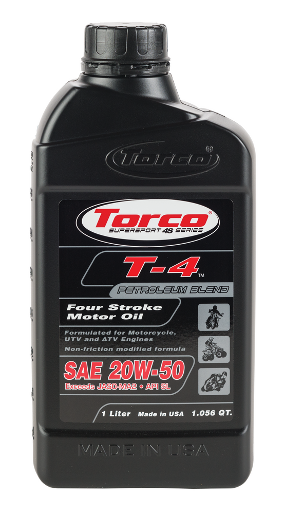 Torco 88-6055 T612050CE T-4 MOTOR OIL 4T 20W50 1L