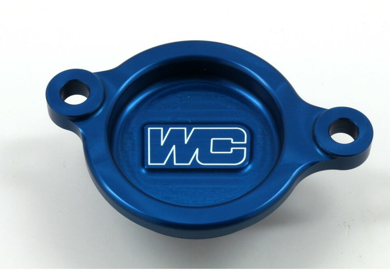 Works OIL Filter Cover Blue - 27-001 Honda CRF250R / CRF250RX 2018-2024