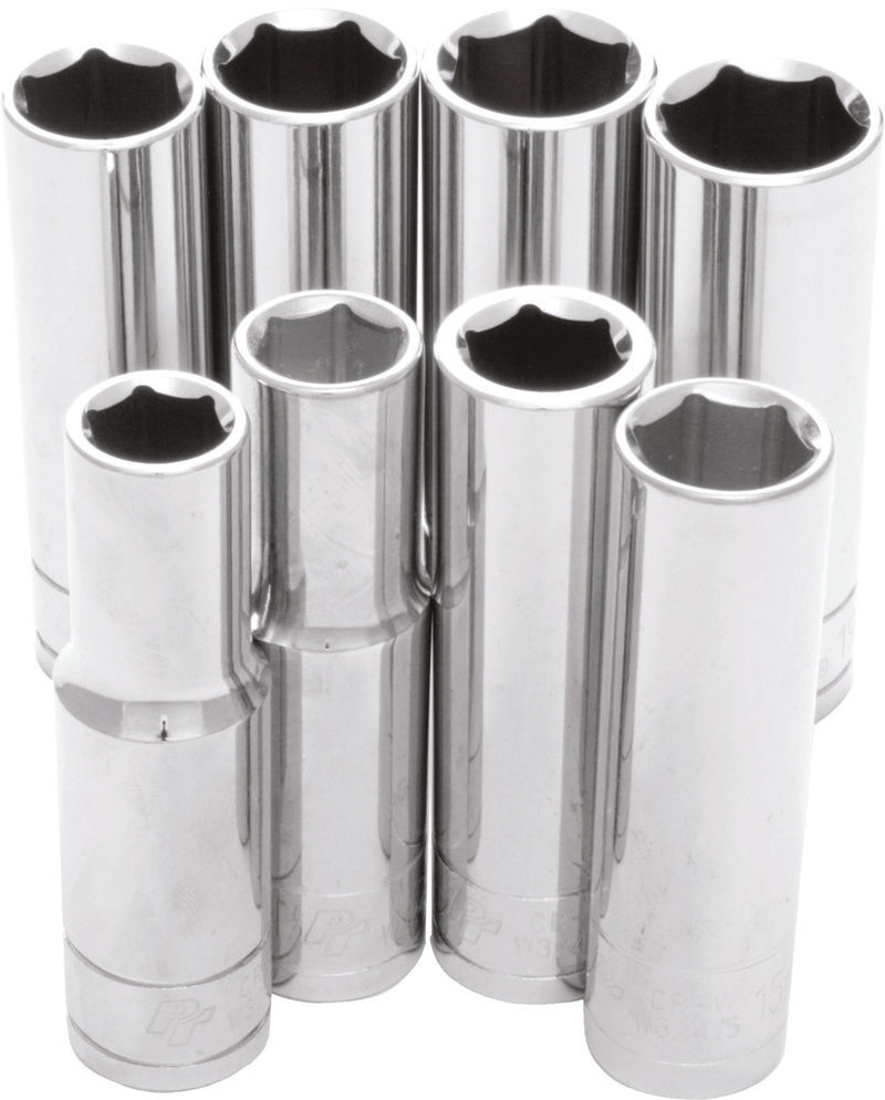 Performance Tool 117-1061 W32400 8 PC 1/2" MET SOCKET SET DEEP