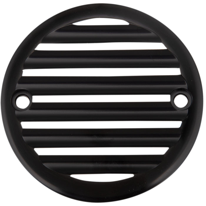 JOKER MACHINE 0940-0997 02-98TC Points Cover - Finned - 2 Hole - Black Anodized/Silver