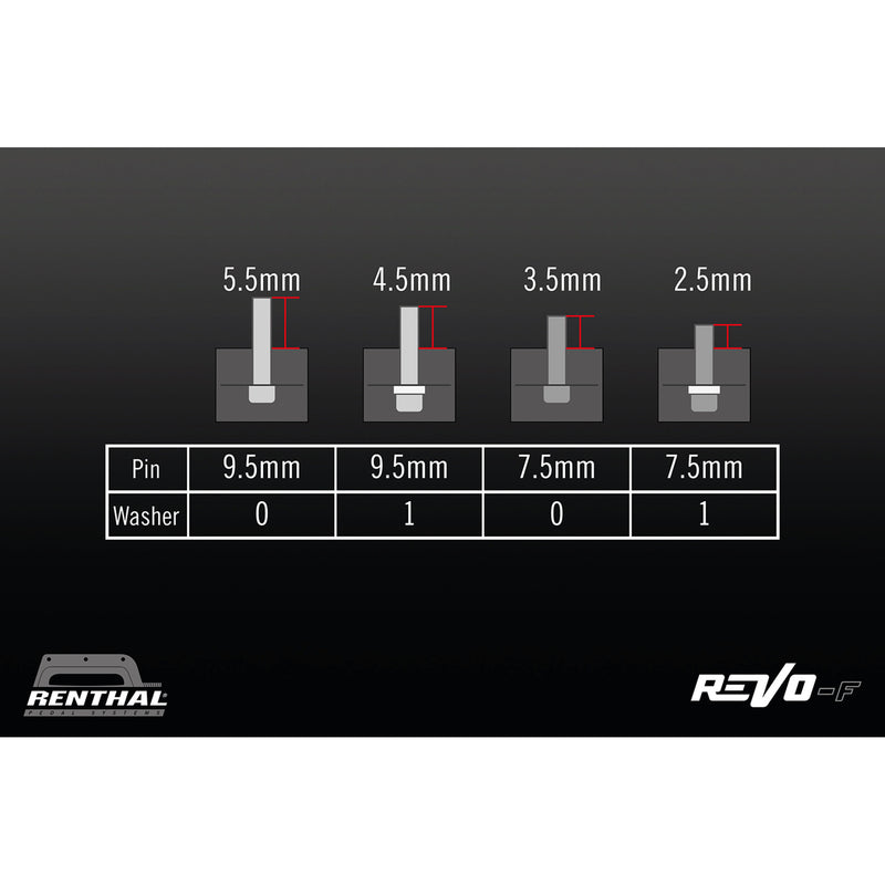 RENTHAL 4910-0080 PD10001-001-01 Revo-F Flat Pedals Revo-F Pedals - Flat - Black