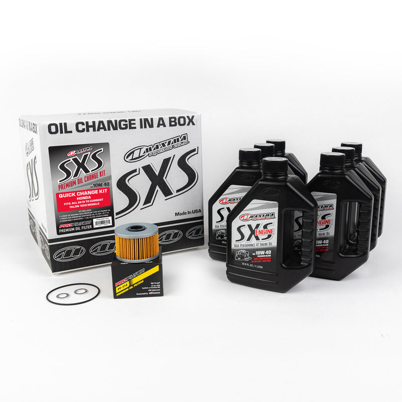 Maxima Racing Oil SXS Quick Change Kit 10W40 W OIL Filter Honda Talon - 90-049013-HON Honda Talon 2019-2023
