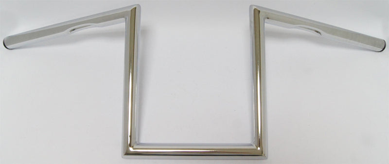 Harddrive 1" Z-Bar Dimpled 10" Chrome - 21-234 For Harley Motorcycles 1980-2017
