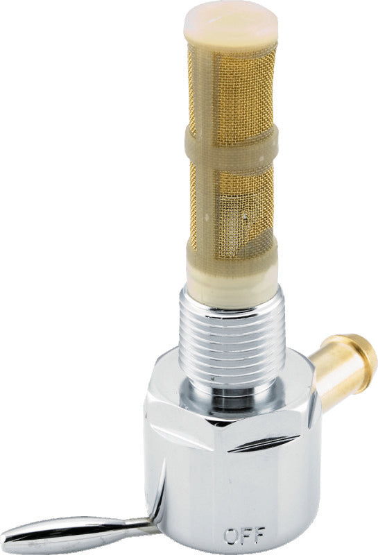Bikers Choice 489638 57-74 XL Chrome Round Petcock 3/8 NPT Right Outlet - Photo - Primary