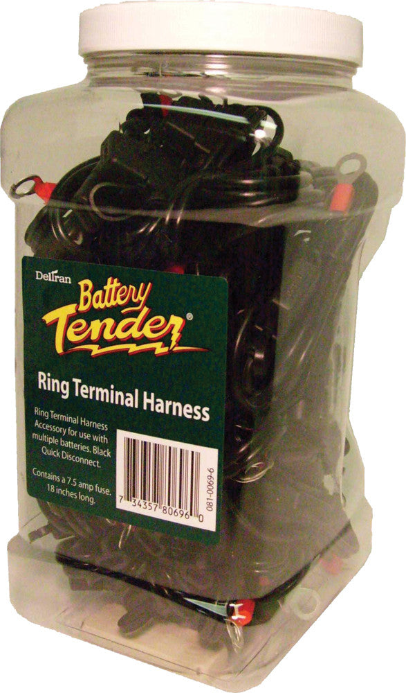 Battery Tender 56-1127 081-0069-6-J25 QUICK DISCONNECT LEADS W/RING CONNECTOR 25/PK DISPLAY