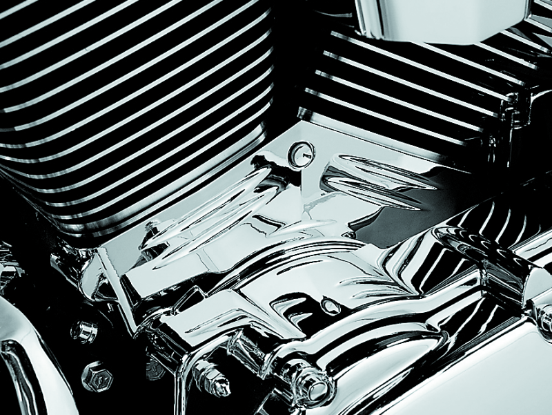 Kuryakyn 8143 Twin Cam Cylinder Base Cover 99-06 Chrome - Photo - Primary