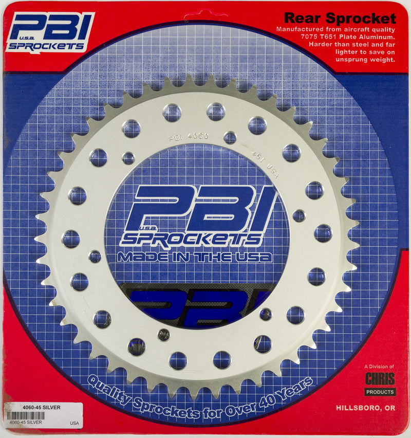 Pbi Rear Sprocket Aluminum 45T-520 - 4060-45 Kawasaki 230 / 230R 2020