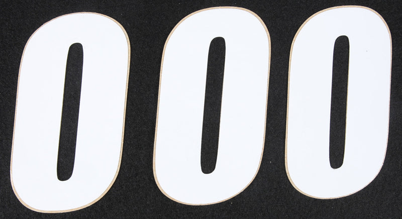 D'cor Visuals D-Cor Number 0 White 4" 3/PK - 45-14-0