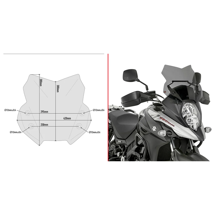 Givi 270-6671 D3112B WINDSHIELD SPECIFIC SMOKE SUZ