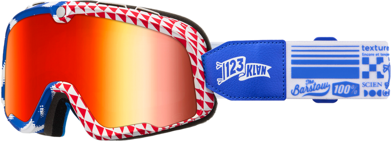 100% 610-5277 50000-00023 BARSTOW GOGGLE ARTIST SERIES 123 KLAN MIRROR RED LENS