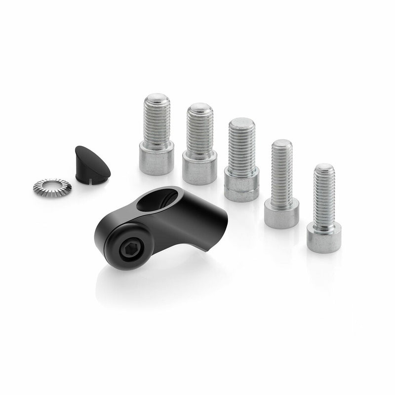 Rizoma 58-BS713B BS713B UNIVERSAL MIRROR ADAPTER SIDE MOUNT BLACK EA