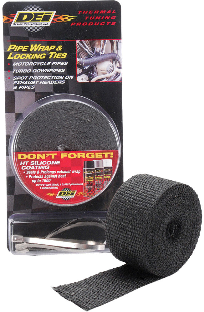 Dei 790-01010 901119 PIPE WRAP & LOCKING TIES BLACK