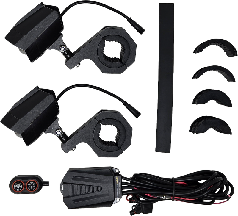Pathfinder 226-0229 PL80WRB DUAL SWITCHBACK LED LIGHTS BLACK WIRELESS REMOTE PR