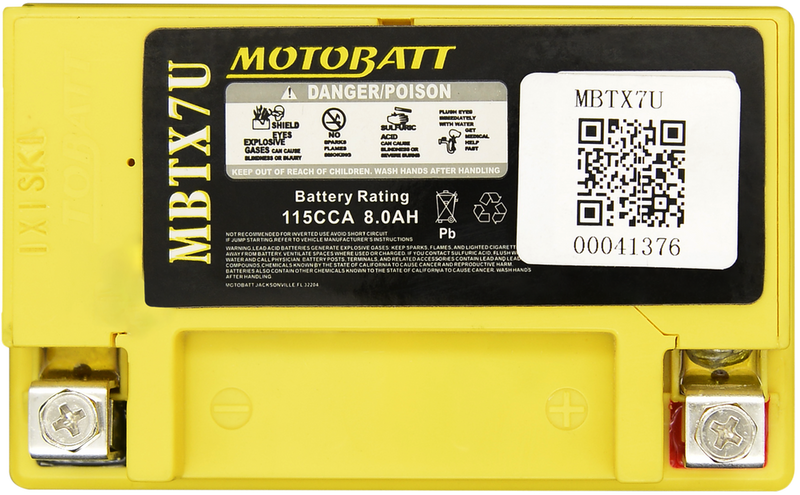 Motobatt 491-1014 MBTX7U BATTERY MBTX7U SEALED FACTORY ACTIVATED