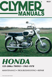 Clymer Repair Manual Honda 125-200CC Twin - CM321 Honda Motorcycles 1968-1978