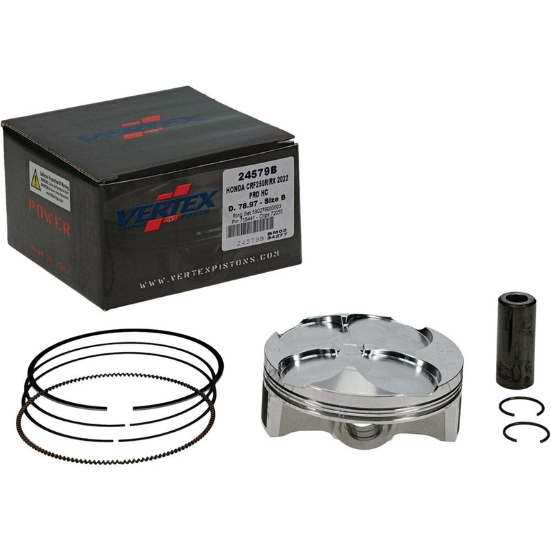 Vertex Piston Kit HC Forged 78.97/Standard 14.4:1 - 24579B Honda CRF250R / CRF250RX 2022-2024