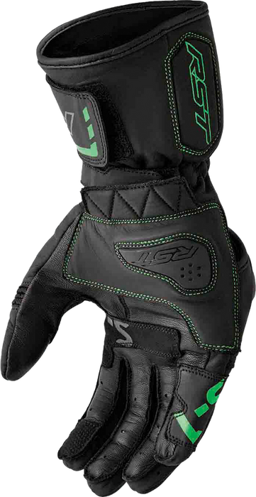 Rst 556-3650209 103650F.GRN-09 S1 GLOVE BLK/FLO-GREEN LEATHER MD