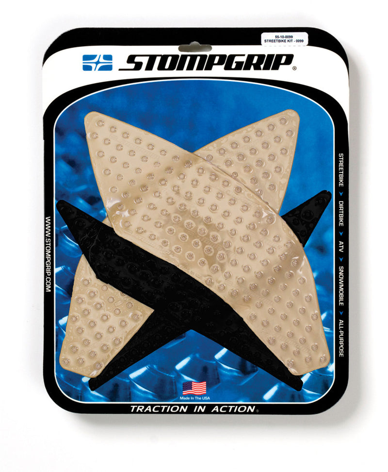 Stompgrip 655-1099 55-10-0099H TANK PAD KIT VOLCANO CLEAR/BLACK