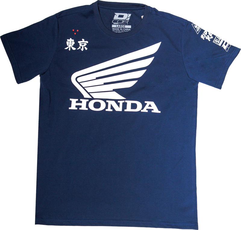 D-cor 862-81127X 80-123-4 HONDA FACTORY T-SHIRT NAVY XL