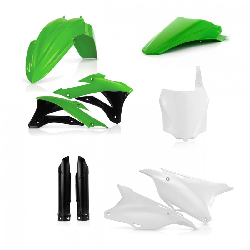 Acerbis 2374115135 14-21 Kawasaki KX85/100 Full Plastic Kit - Green White/black Original 16-18 - Photo - Primary