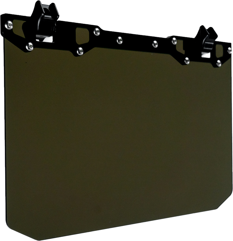 Axia 12-9512 MODNDSVT-BK 12" X 8" NARROW MOUNT SUN VISO W/TINTED SHIELD- BLACK