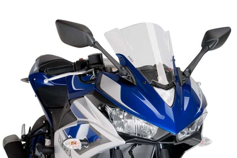 Puig Hi-Tech Parts Windscreen Racing Clear - 7649W Yamaha R3 2015-2018