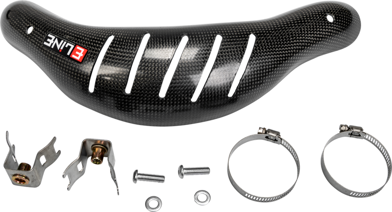 E-Line Accessories Carbon Fiber Heat Shields HUS - MHS350SXF KTM SX-F 350 / XC-F 350 2019-2022