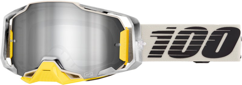 100% 610-5357 50005-00048 ARMEGA GOGGLE VIGGO MIRROR SILVER FLASH LENS