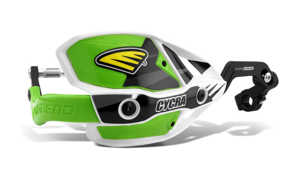 Cycra 714-1599 1CYC-7408-72X CRM WRAP AROUND HANDGUARDS 1-1/8" CLAMP - WHITE/GREEN