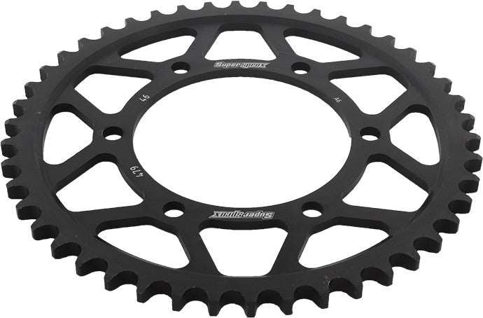Supersprox Rear Sprocket Steel 46T-530 Black - RFE-479-46-BLK For Kawasaki Ninja 600R / 600R Ninja 1985-1997 | Husqvarna TC 65 2018-2021