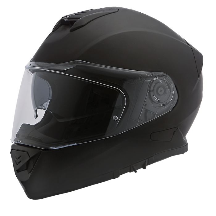 Daytona Detour Full Face Motorcycle Helmet - DOT Certified, Dual Visor, Street Bike Helmet, Men/Women/Youth - Dull Black
